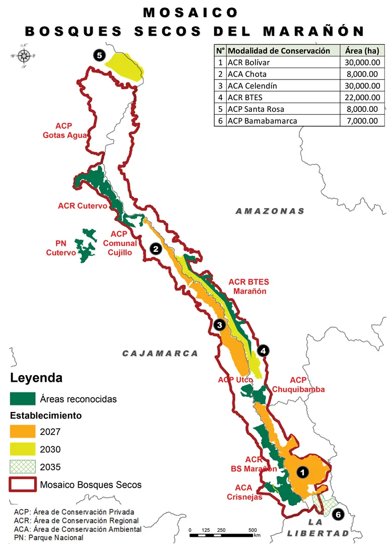 Mapa Bosques Secos del Marañón