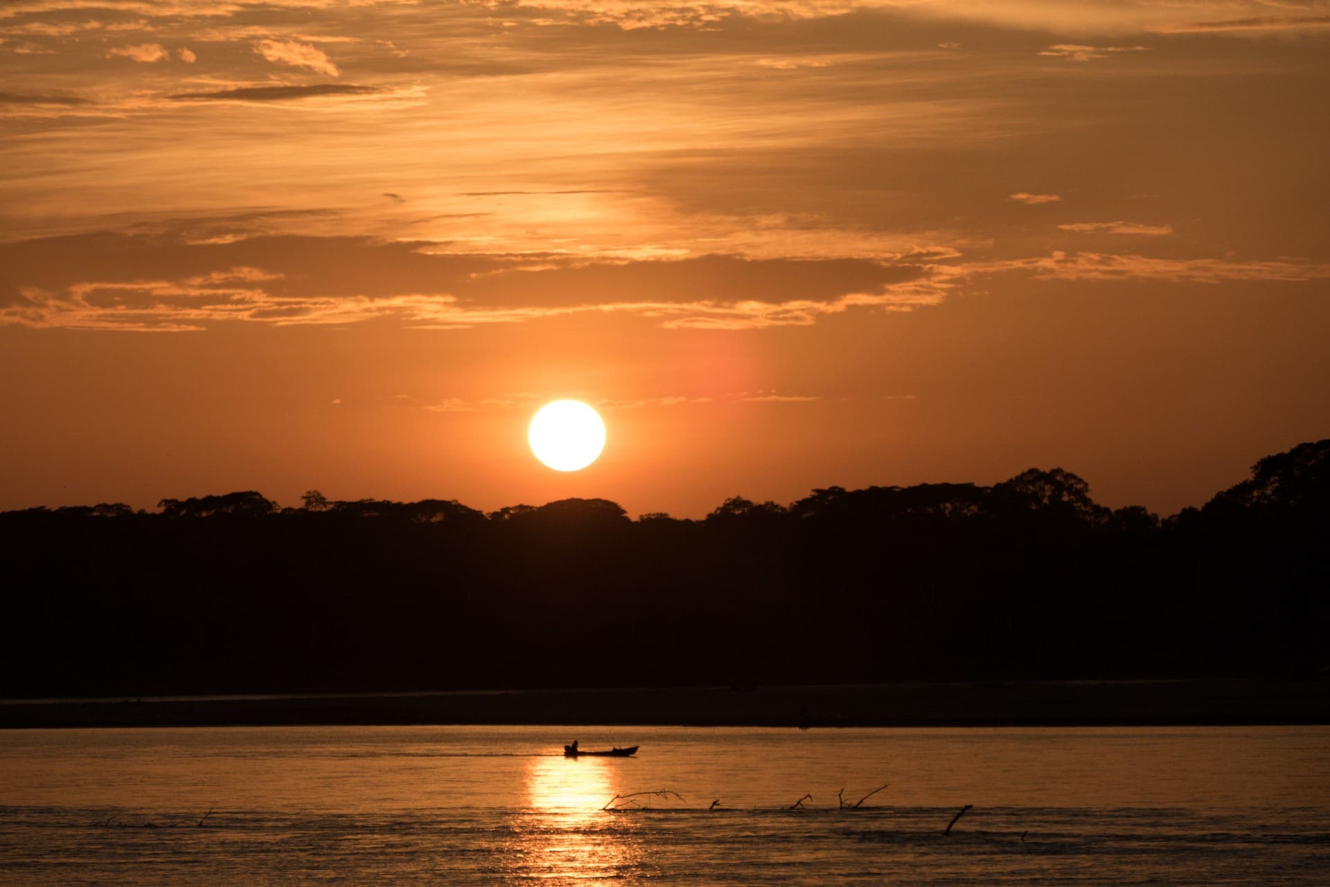 Sunset over the Putumayo River
