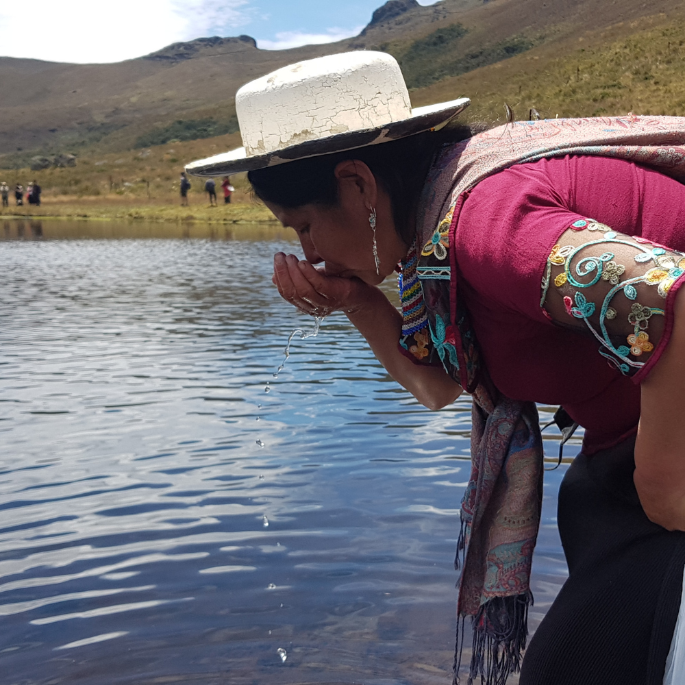 Woman drinking water