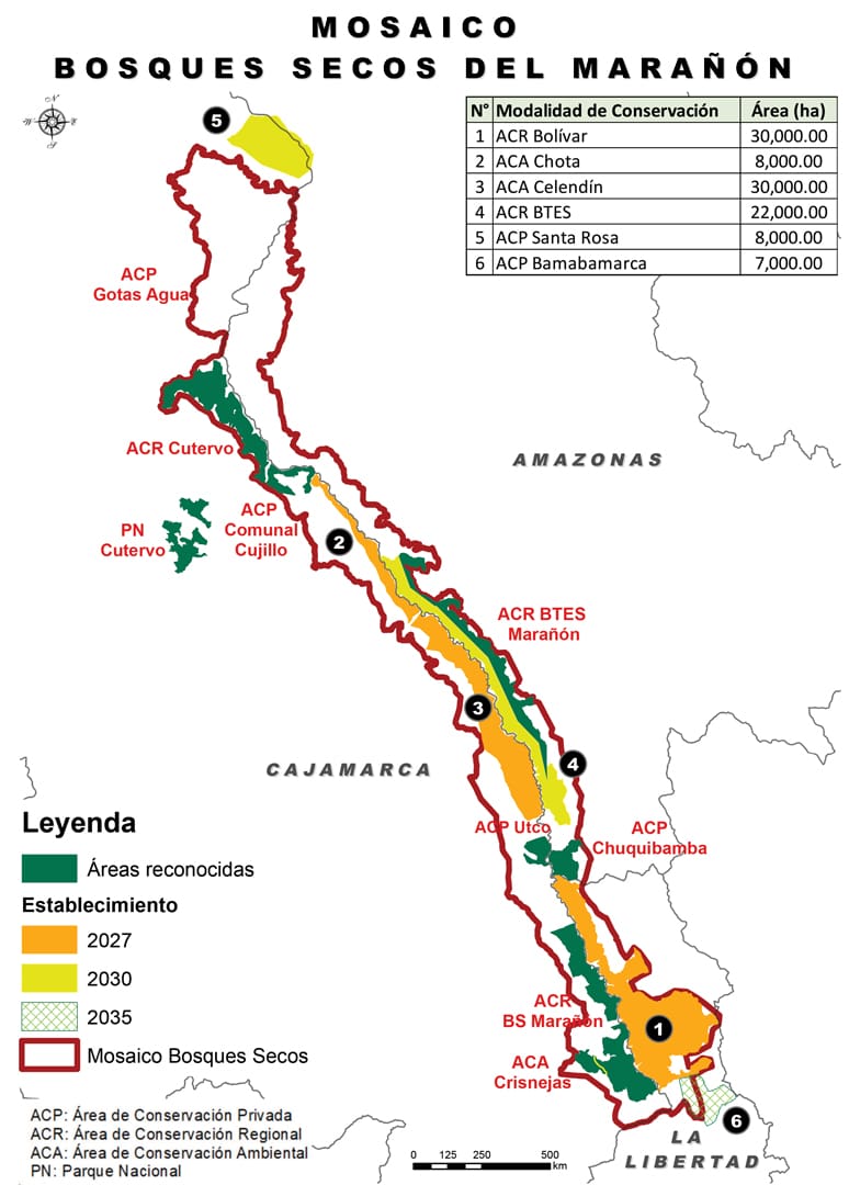 Mapa Bosques Secos del Marañón